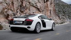 White cars Audi roads