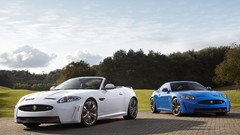 White cars convertible Jaguar XKR