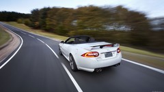 White cars convertible Jaguar XKR