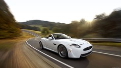 White cars convertible Jaguar XKR