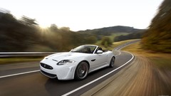 White cars convertible Jaguar XKR