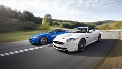 White cars convertible Jaguar XKR