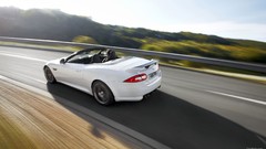 White cars convertible Jaguar XKR