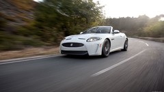 White cars convertible Jaguar XKR