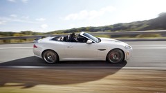 White cars convertible Jaguar XKR