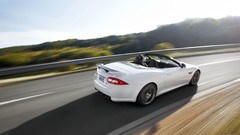 White cars convertible Jaguar XKR
