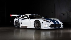 White cars Dodge gt3 srt viper