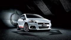 White cars Fiat abarth