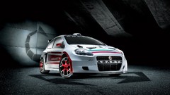 White cars Fiat abarth