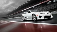 White cars front lexus lfa