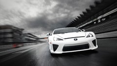 White cars front lexus lfa grayscale