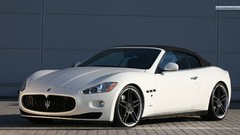 White cars front Maserati Maserati GranCabrio
