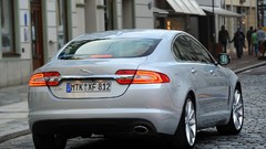 White cars Jaguar XF