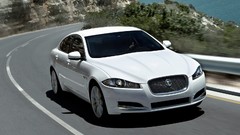 White cars Jaguar XF
