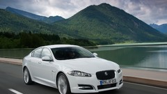 White cars Jaguar XF