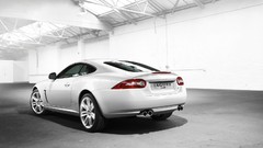 White cars Jaguar XKR