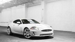 White cars Jaguar XKR