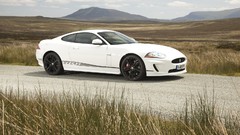 White cars Jaguar XKR