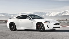 White cars Jaguar XKR