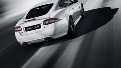 White cars Jaguar XKR