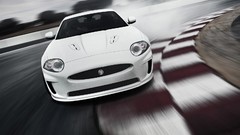 White cars Jaguar XKR