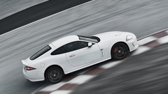 White cars Jaguar XKR