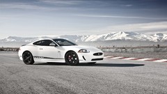 White cars Jaguar XKR