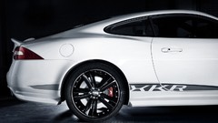 White cars Jaguar XKR