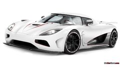 White cars Koeniggsegg