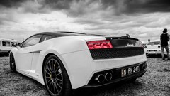 White cars Lambo