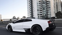 White cars Lambo Supercars