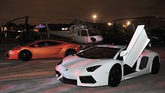 White cars Lamborghini-Aventador