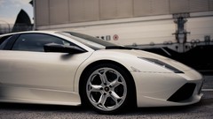 White cars Lamborghini Lamborghini Murcielago LP640