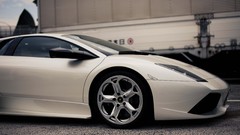 White cars lamborghini murcielago