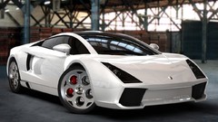 White cars Lamborghini vehicles concept art