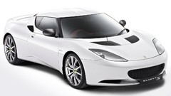 White cars lotus evora