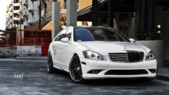 White cars Mercedes-Benz