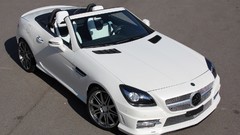 White cars Mercedes-Benz carlsson Mercedes-Benz SLK-Class