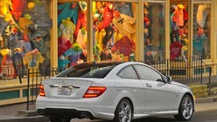 White cars Mercedes-Benz Coupé