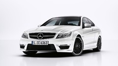 White cars Mercedes-Benz Coupé Mercedes Benz C63 Mercedes C 63 