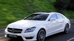 White cars Mercedes-Benz Mercedes Benz CLS63 AMG