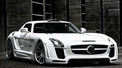 White cars monochrome vehicles mercedes-benz sls amg