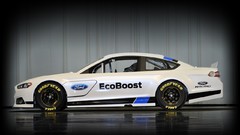 White cars nascar Ford Fusion