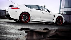 White cars Porsche Panamera