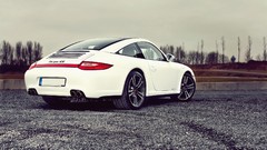White cars Porsche vehicles porsche 997 Porsche 997 Targa 4S