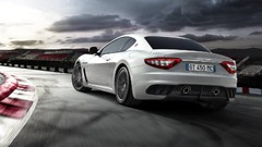 White cars vehicles Maserati granturismo
