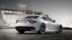White cars vehicles Maserati granturismo