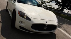 White cars vehicles Maserati granturismo