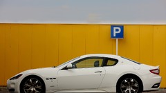 White cars vehicles Maserati granturismo