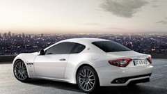 White cars vehicles Maserati granturismo